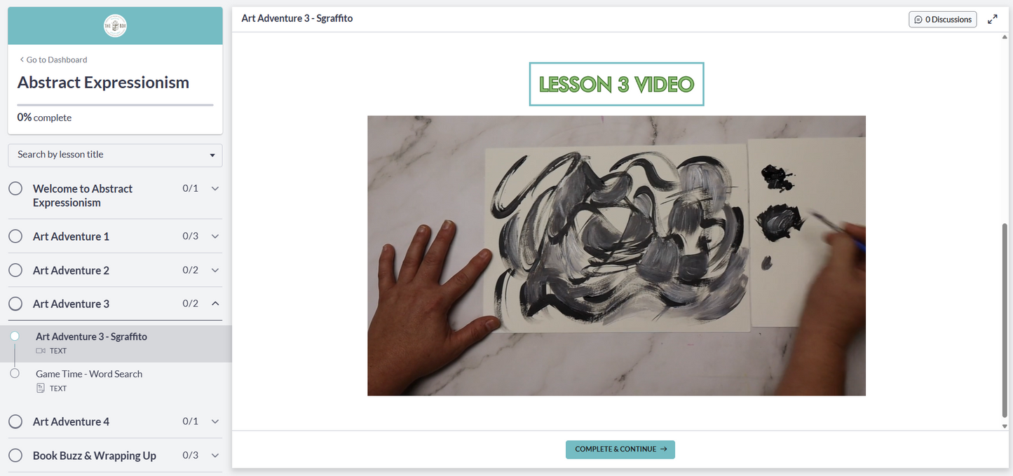 Abstract Expressionism Digital Art Room Course