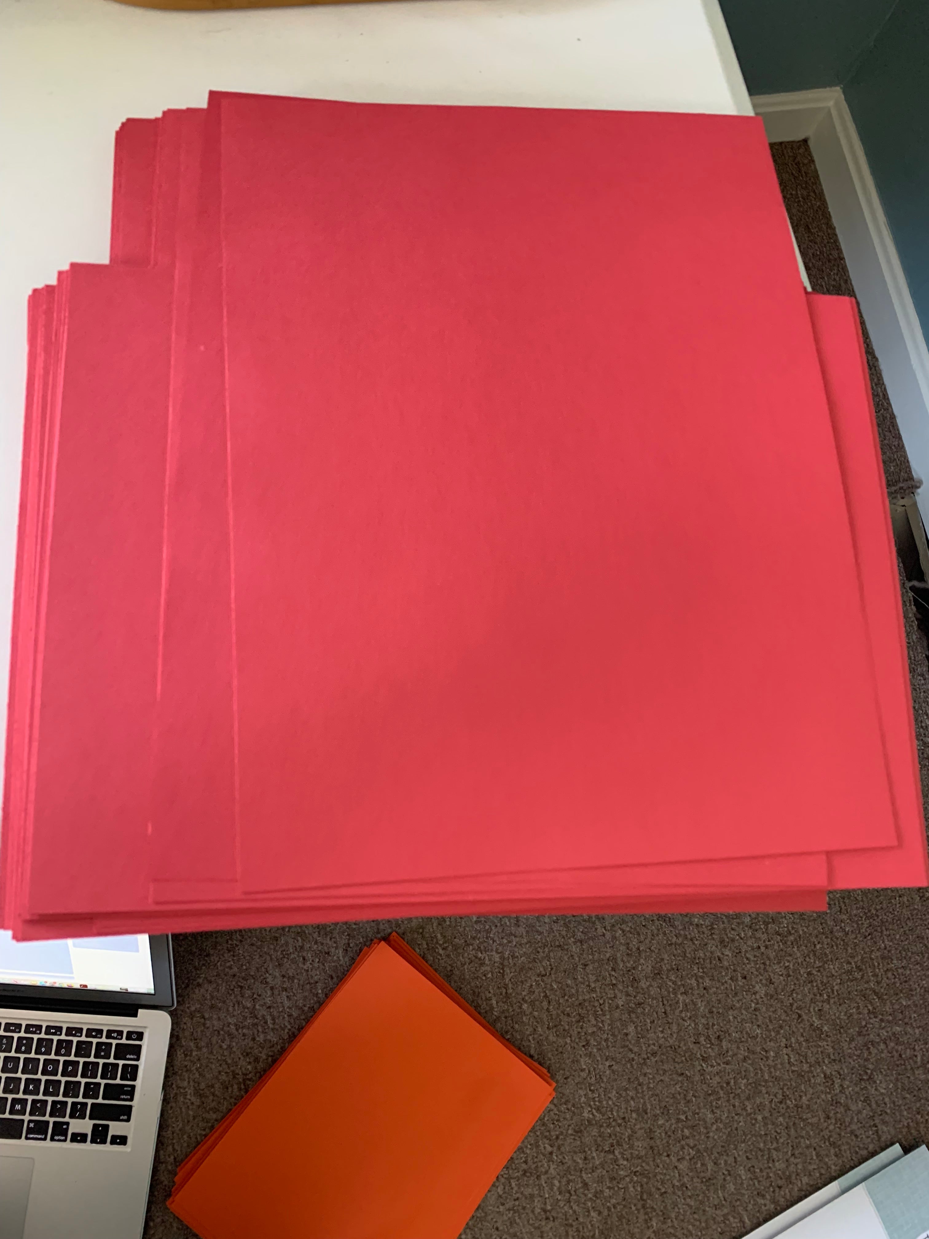 Red Construction Paper – Outside The Box Creation