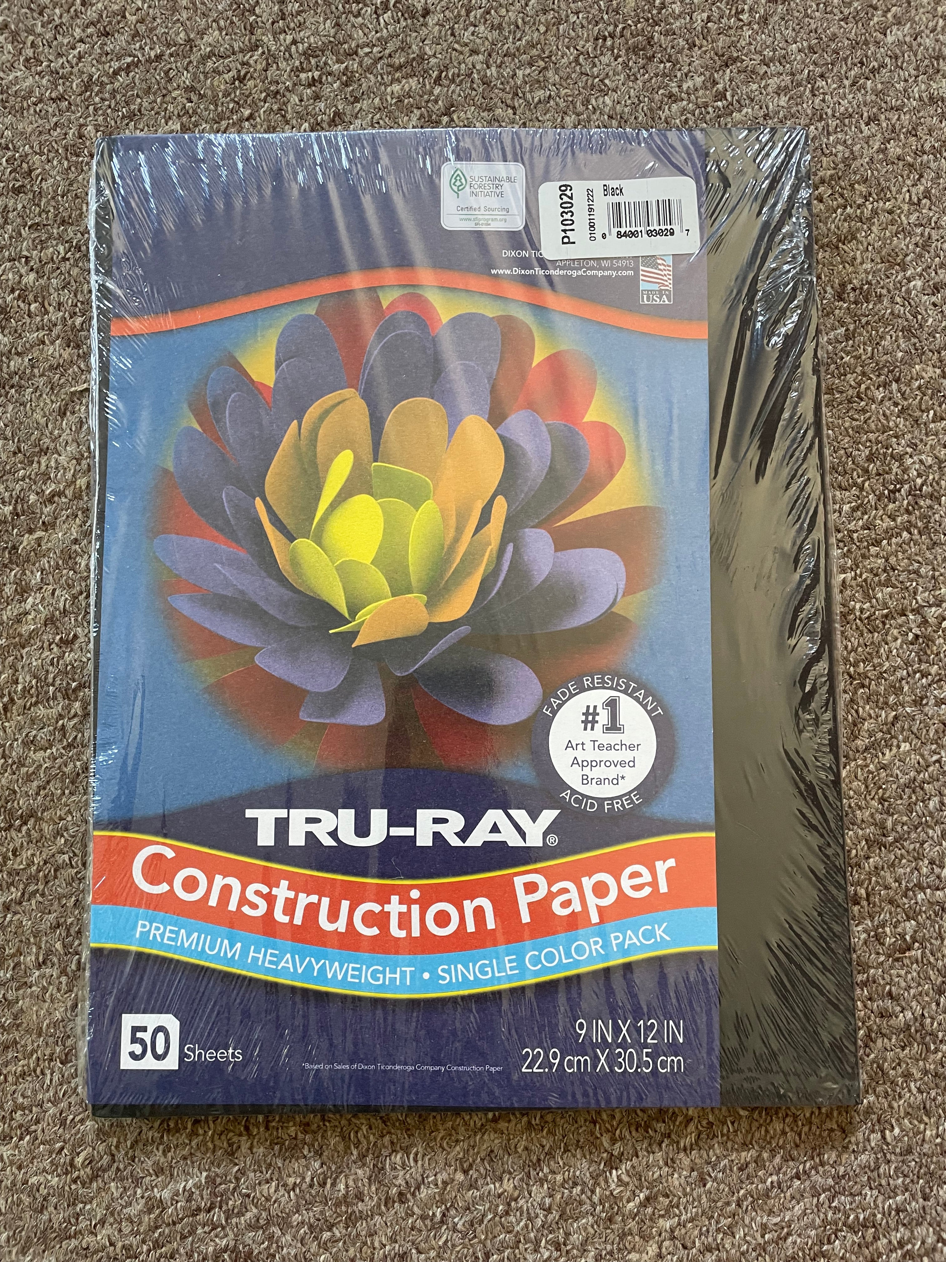 Back Construction Paper Black construction paper – Outside The Box Creation