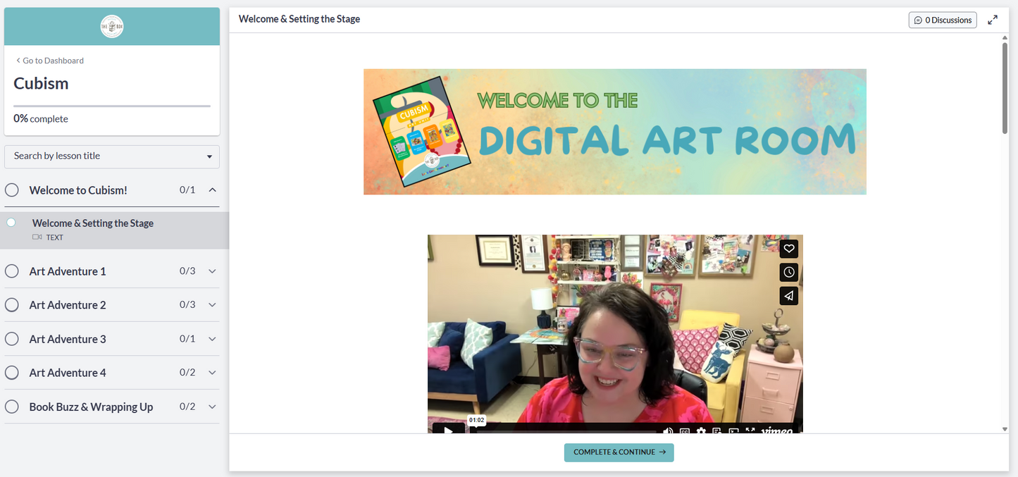 Cubism Digital Art Room Course