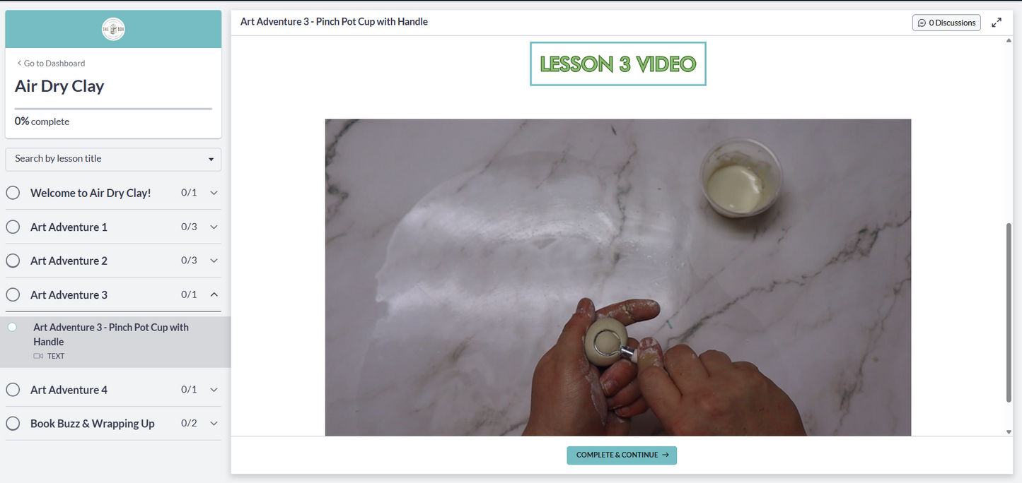 Air Dry Clay Digital Art Room Course