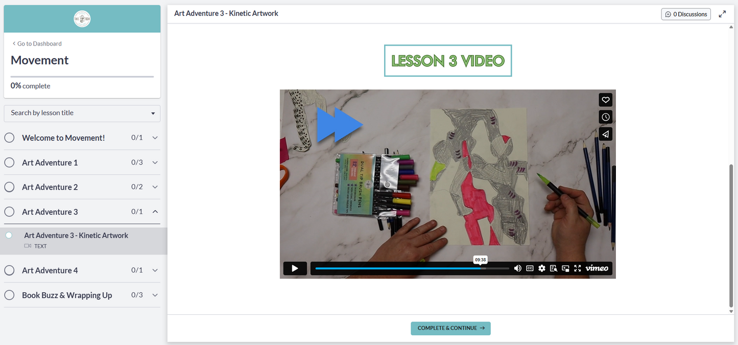 Movement Digital Art Room Course