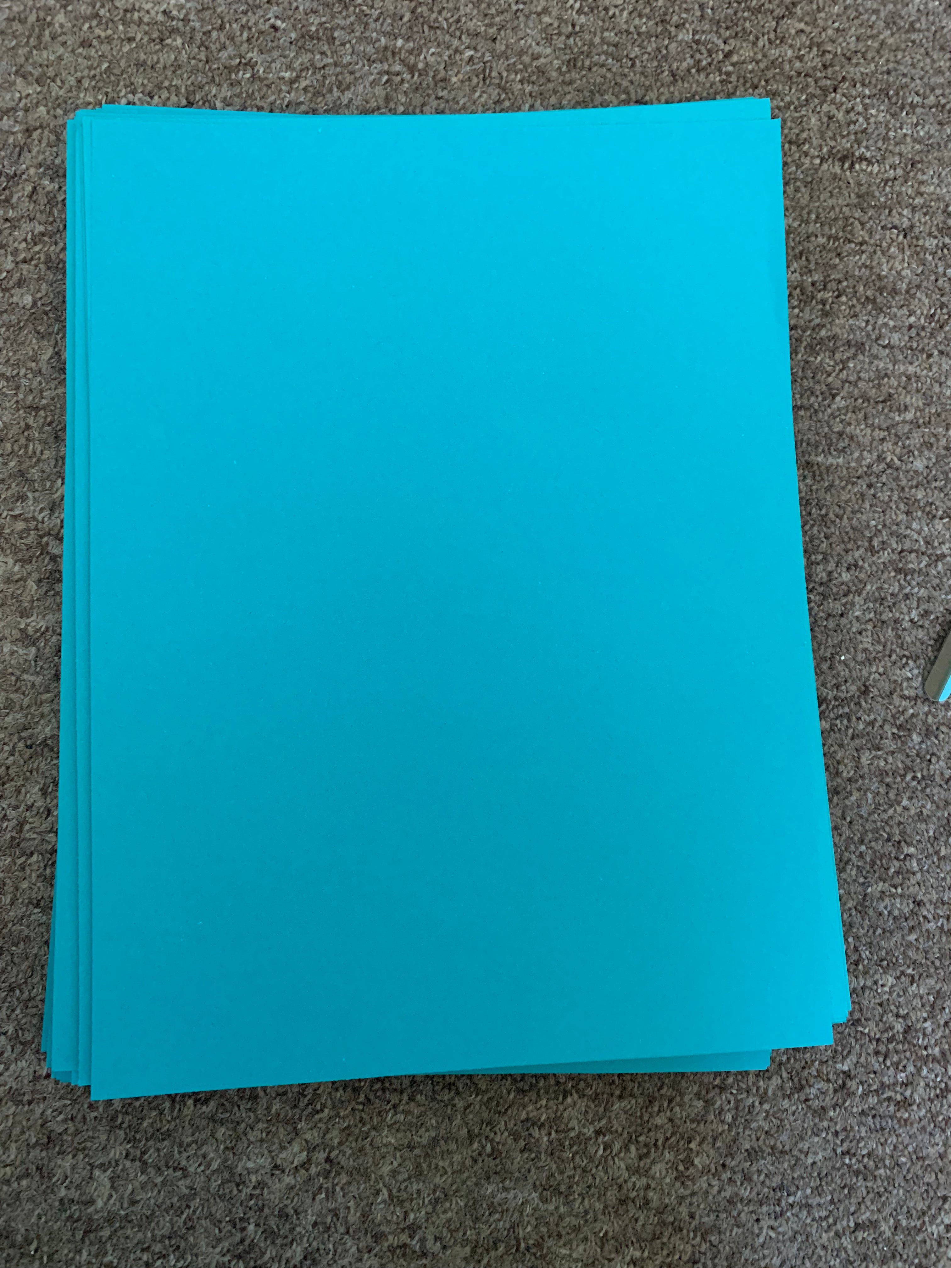 Turquoise Construction Paper – Outside The Box Creation