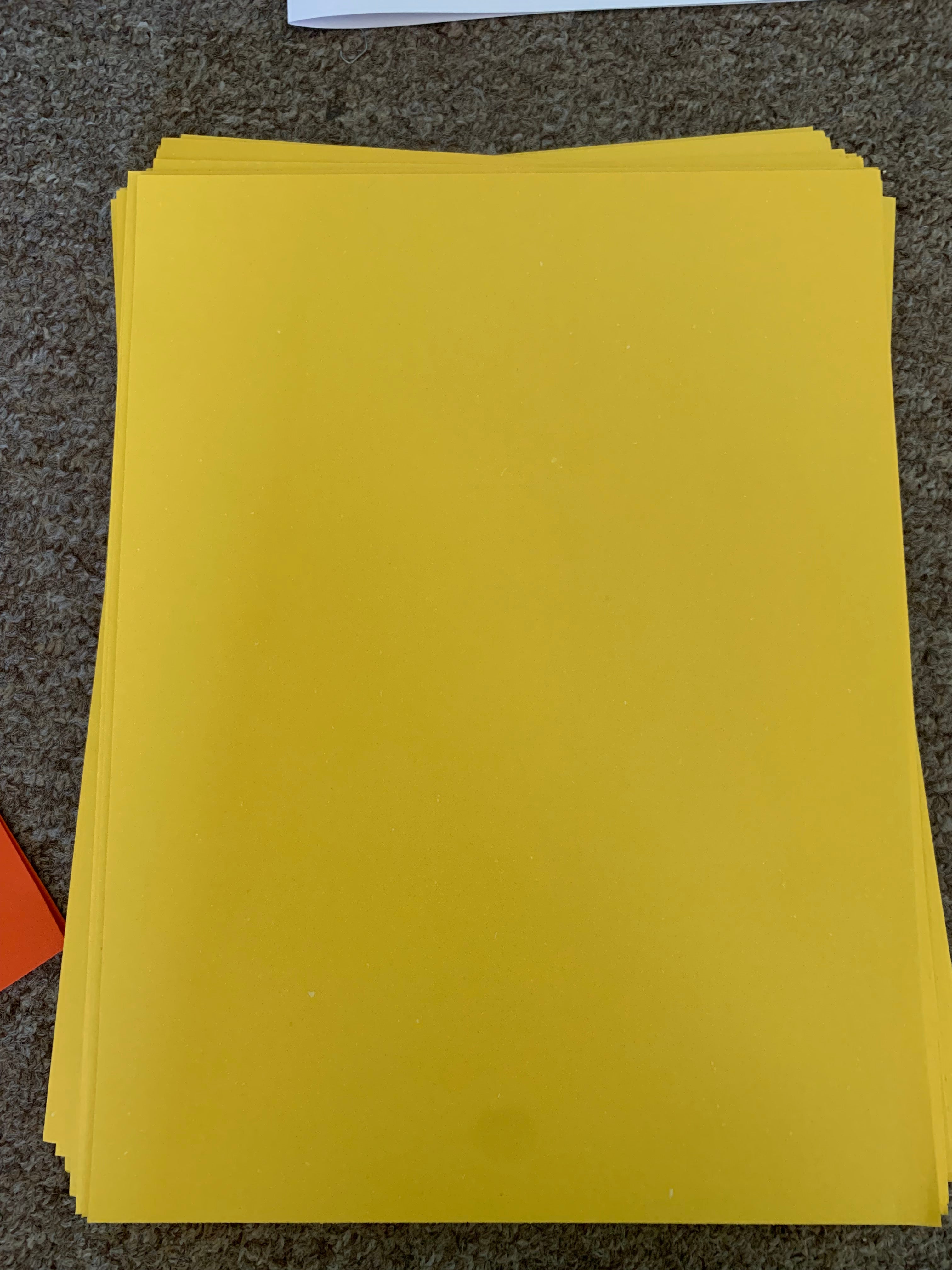Yellow Construction Paper